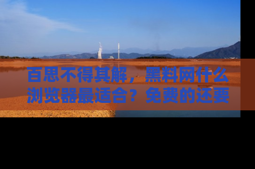 百思不得其解，黑料网什么浏览器最适合？免费的还要能吃瓜太难了！