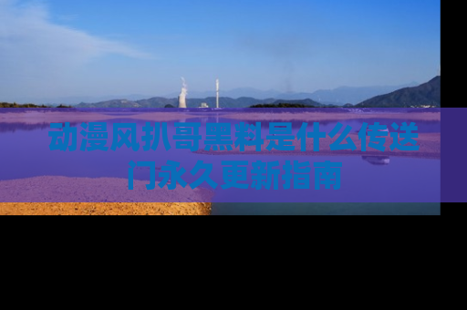 动漫风扒哥黑料是什么传送门永久更新指南