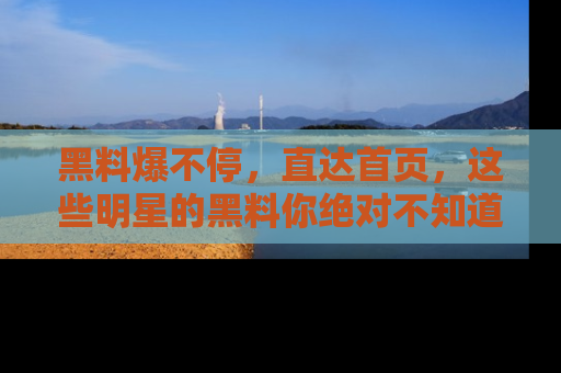 黑料爆不停，直达首页，这些明星的黑料你绝对不知道！