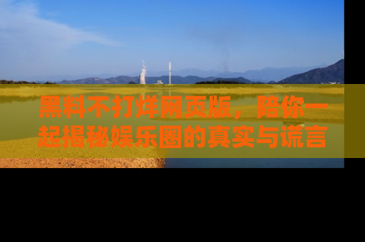黑料不打烊网页版，陪你一起揭秘娱乐圈的真实与谎言。