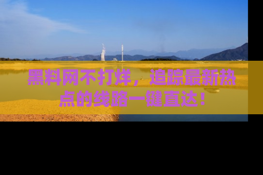 黑料网不打烊，追踪最新热点的线路一键直达！