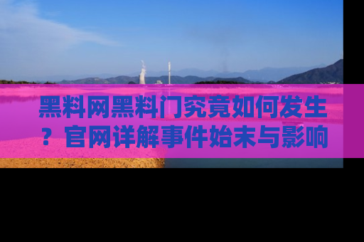 黑料网黑料门究竟如何发生？官网详解事件始末与影响
