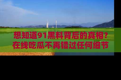 想知道91黑料背后的真相？在线吃瓜不再错过任何细节